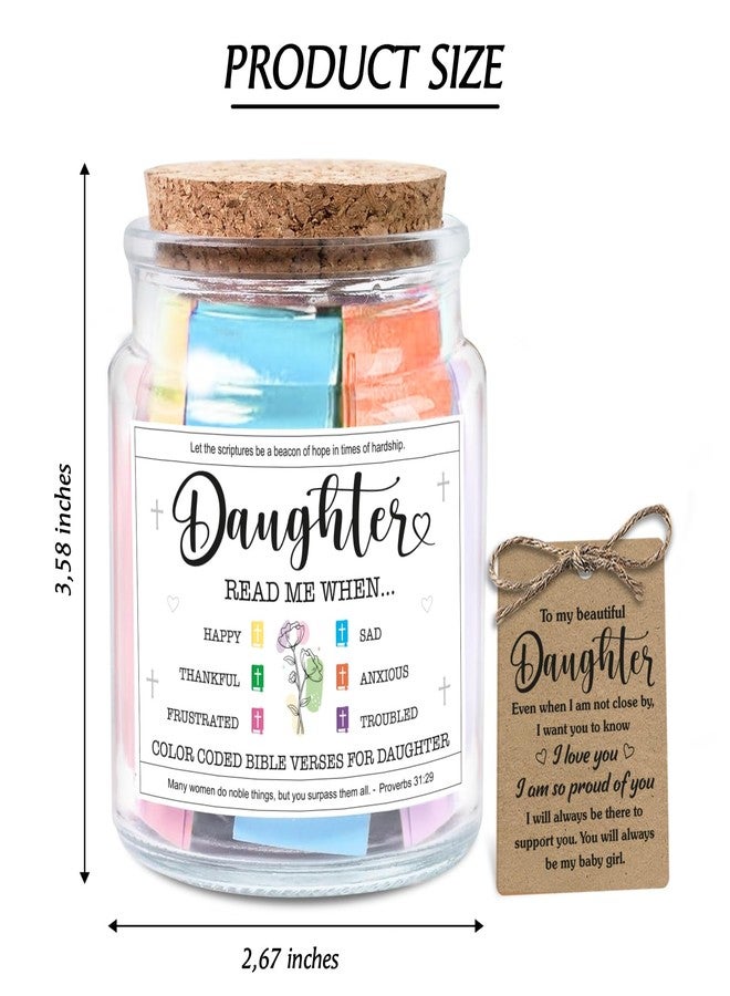 NewEleven Christmas Gifts for Daughter - Inspirational, Birthday Gifts For Daughter, Teen Girl, Adult Daughters - Daughters Birthday Gift Ideas From Mom, Dad - Bible Verse Jar - Image 2